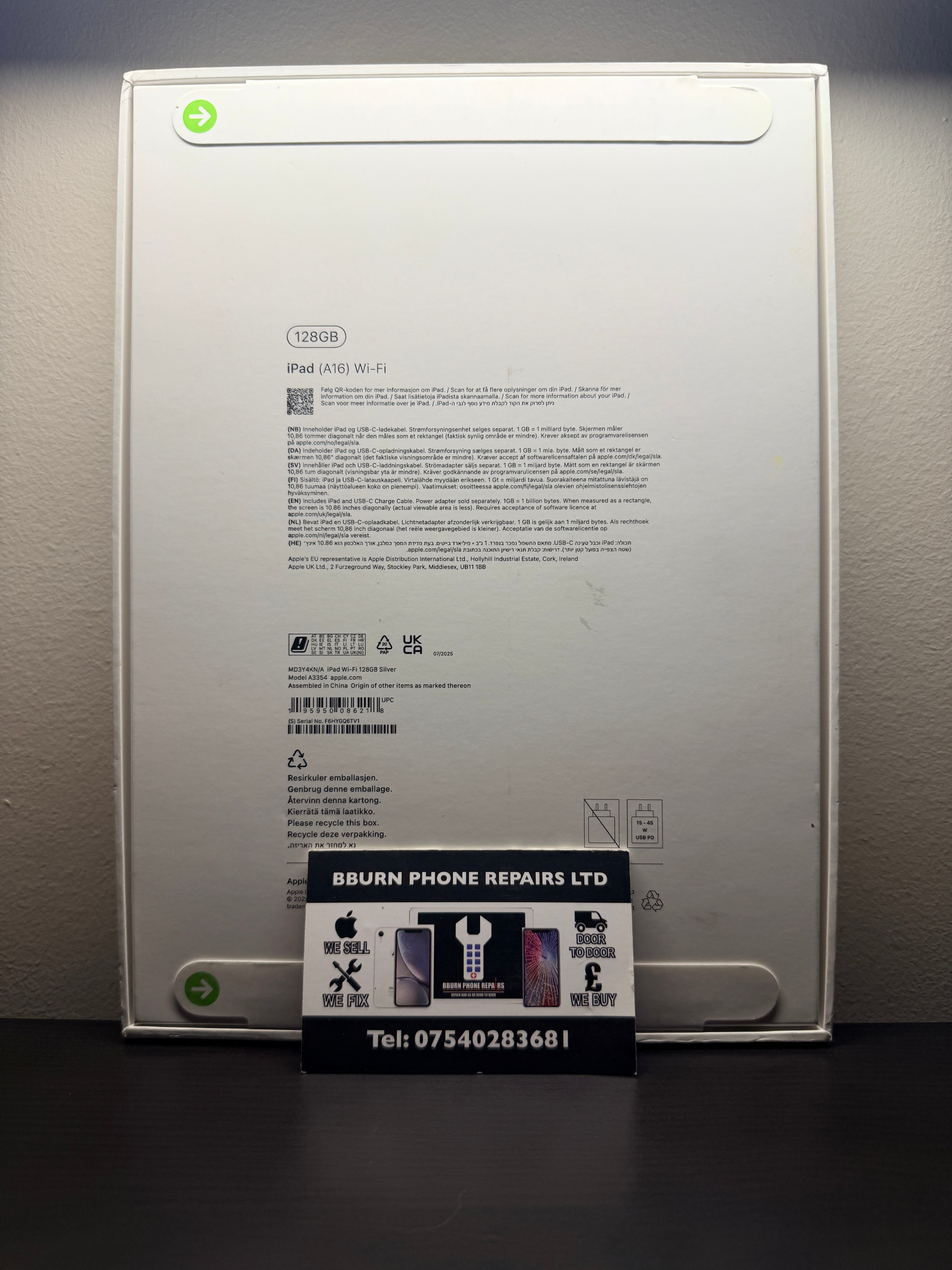 The 11th Generation iPad (A16 chip, 2024/2025 model 128gb